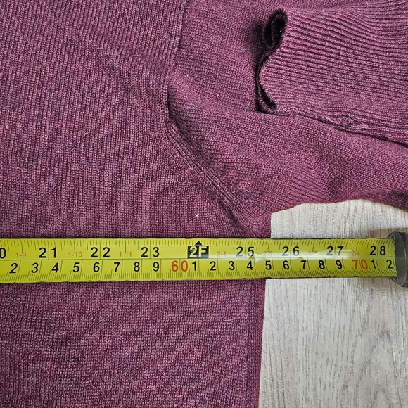 Pendleton Lambs Wool Sweater Men 2XL‎ Burgundy Red V-Neck Pullover Grandpa - Picture 8 of 9